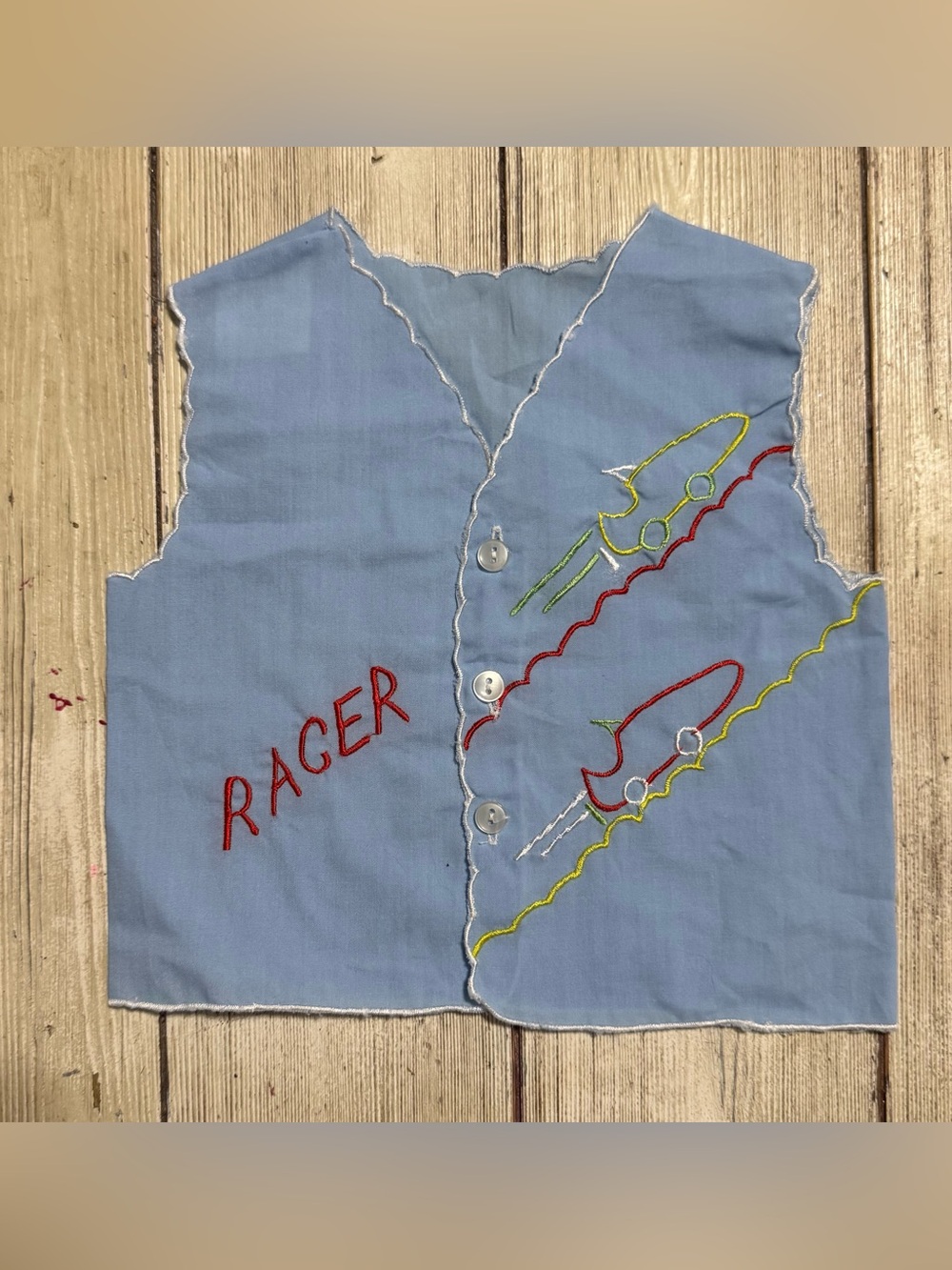 Vintage Mayfair Racer Race car diaper shirt 0-6m baby boy